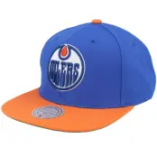 Mitchell&Ness - NHL Blå snapback Keps - Edmonton Oilers Team 2 Tone 2.0 Cap Navy/Orange Snapback @ Hatstore