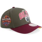 Mitchell&Ness - NHL Grön adjustable Keps - Hatstore Exclusive x Edmonton Oilers Pro Crown Green/Brown A-frame Adjustable @ Hatstore