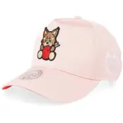 Mitchell&Ness - NHL Rosa adjustable Keps - Edmonton Oilers Hit By Love Satin Cap Baby Pink-os @ Hatstore