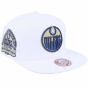 Mitchell&Ness - NHL Vit snapback Keps - Edmonton Oilers Winter White Snapback @ Hatstore