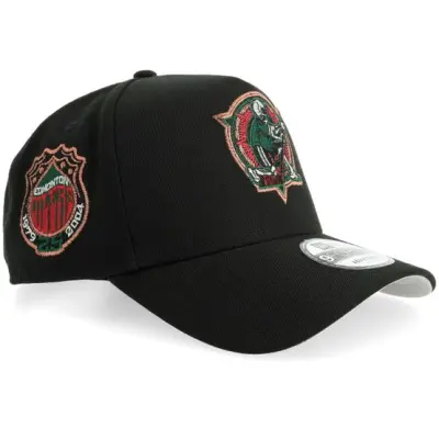New Era - NHL Svart adjustable Keps - Hatstore Exclusive x Edmonton Oilers 9FORTY Black A-Frame Adjustable @ Hatstore