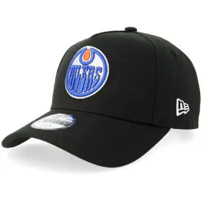 New Era - NHL Svart adjustable Keps - Kids Hatstore Exclusive x Edmonton Oilers 9FORTY Black A-frame Adjustable @ Hatstore