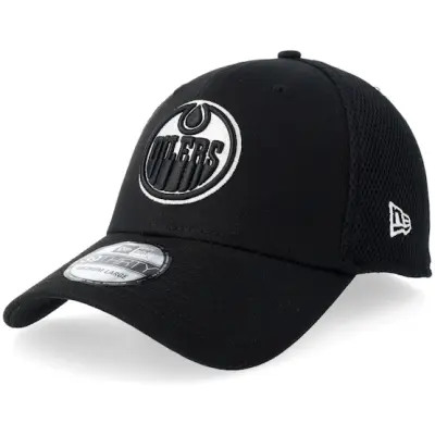 New Era - NHL Svart flexfit Keps - Edmonton Oilers 39THIRTY Eg Neo Black/White Mesh Flexfit @ Hatstore