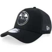 New Era - NHL Svart trucker Keps - Edmonton Oilers 9FORTY Black/White A-frame Trucker @ Hatstore