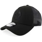 New Era - NHL Svart trucker Keps - Hatstore Exclusive x Edmonton Oilers 9FORTY Black A-frame Trucker @ Hatstore