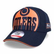 Outerstuff - NHL Blå adjustable Keps - Kids Edmonton Oilers Big-Face Precurved College Navy Adjustable @ Hatstore