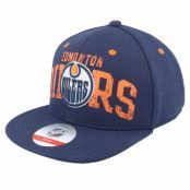 Outerstuff - NHL Blå snapback Keps - Kids Edmonton Oilers Life Style Printed Flatbrim Navy Snapback @ Hatstore