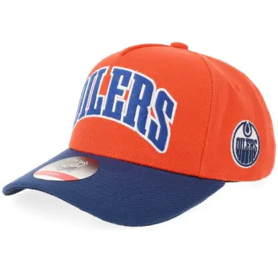 Outerstuff - NHL Orange adjustable Keps - Kids Edmonton Oilers Mvp Pro Pinch A-Frame Adjustable @ Hatstore