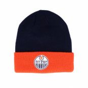 Mössa Edmonton Oilers Cuffed Navy/Orange Cuff - Adidas - Blå Uppvikt