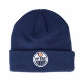 Outerstuff - NHL Blå cuff Beanie - Kids Edmonton Oilers Knit Collage Navy Cuff @ Hatstore