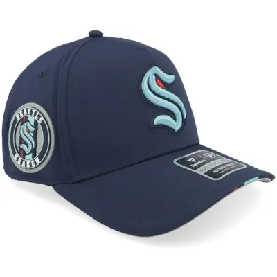 Fanatics - NHL Blå adjustable Keps - Seattle Kraken Auth Pro NHL Mesh Gray/Navy Adjustable @ Hatstore