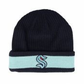 Fanatics - NHL Blå cuff Beanie - Seattle Kraken Navy/Icy Blue Cuff @ Hatstore