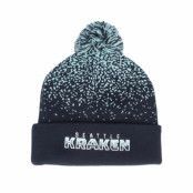 Fanatics - NHL Blå pom Beanie - Seattle Kraken Iconic Gradiant Beanie Navy/Icy Blue Pom @ Hatstore