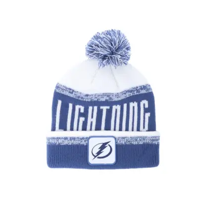 Fanatics - NHL Blå pom Beanie - Tampa Bay Lightning Thrive Blue/White Pom @ Hatstore