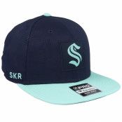 Fanatics - NHL Blå snapback Keps - Seattle Kraken Authentic Pro Game&Train Traditional Navy Snapback @ Hatstore