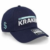 Fanatics - NHL Blå unconstructed Keps - Seattle Kraken Authentic Pro Game&Train Traditional Navy Dad Cap @ Hatstore