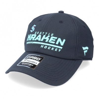 Fanatics - NHL Blå unconstructed Keps - Seattle Kraken Team Locker Room Athl Navy Dad Cap @ Hatstore