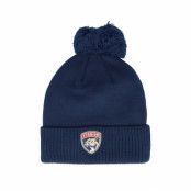 Adidas - NHL Blå pom Beanie - Florida Panthers NHL Cuffed Beanie Navy Blue Pom @ Hatstore