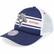 Mitchell&Ness - NHL Blå trucker Keps - Florida Panthers Sideline Navy/White A-frame Trucker @ Hatstore