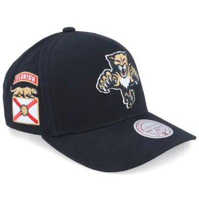 Mitchell&Ness - NHL Svart adjustable Keps - Hatstore Exclusive x Florida Panthers Black Pro Crown A-frame Adjustable @ Hatstore