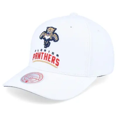 Mitchell&Ness - NHL Vit adjustable Keps - Florida Panthers All In Pro White Adjustable @ Hatstore