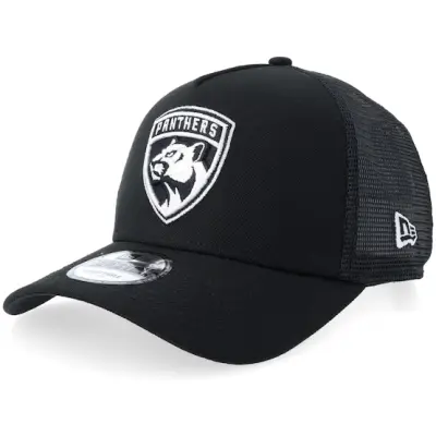 New Era - NHL Svart trucker Keps - Florida Panthers 9FORTY Black/White A-frame Trucker @ Hatstore