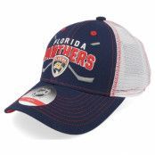 Outerstuff - NHL Blå trucker Keps - Kids Florida Panthers Lockup Meshback Navy/White Trucker @ Hatstore