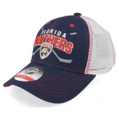 Outerstuff - NHL Blå trucker Keps - Kids Florida Panthers Lockup Meshback Navy/White Trucker @ Hatstore