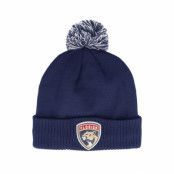 Adidas - NHL Blå pom Beanie - Florida Panthers NHL Cuffed Beanie Navy Blue Pom @ Hatstore