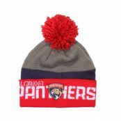 Reebok - NHL Svart pom Beanie - Florida Panthers Team Pom Knit @ Hatstore