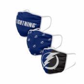 Foco - NHL Blå Mask - Tampa Bay Lightning 3-Pack NHL Navy Face Mask @ Hatstore