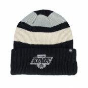 47 Brand - NHL Svart cuff Beanie -"Los Angeles Kings Clubhouse Jennings 47 Beanie Black/White/Grey Cuff"@ Hatstore