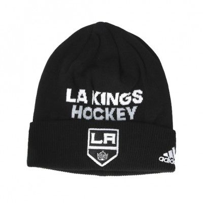 Adidas - NHL Svart cuff Beanie - Los Angeles Kings Locker Room Cuffed Black Beanie @ Hatstore