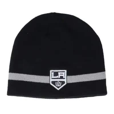Adidas - NHL Svart traditionalbeanie Beanie - Los Angeles Kings Coach Black Beanie @ Hatstore