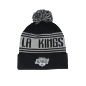 Fanatics - NHL Svart pom Beanie - Los Angeles Kings Black/Stone Gray Pom @ Hatstore