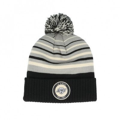 Fanatics - NHL Svart pom Beanie - Los Angeles Kings True Classic Pom Black/Stone Gray Pom @ Hatstore