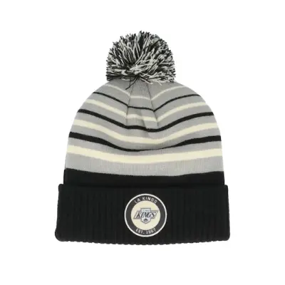 Fanatics - NHL Svart pom Beanie - Los Angeles Kings True Classic Pom Black/Stone Gray Pom @ Hatstore