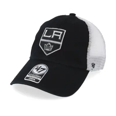 47 Brand - NHL Svart adjustable Keps - Los Angeles Kings Blue Hill 47 Closer Mesh Black/White Unconstructed @ Hatstore