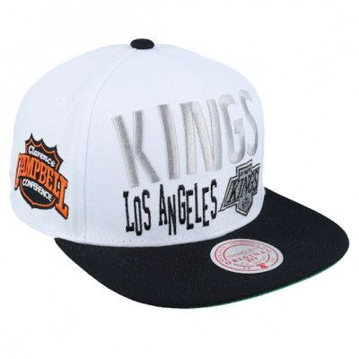 Mitchell&Ness - NBA Vit snapback Keps - Los Angeles Kings Toss Up Vintage White/Black Snapback @ Hatstore