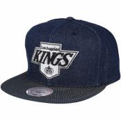 Mitchell&Ness - NHL Blå snapback Keps - Los Angeles Kings Raw Denim 3T PU Snapback @ Hatstore