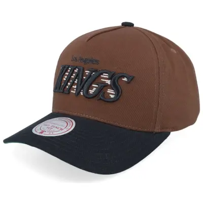 Mitchell&Ness - NHL Brun adjustable Keps - Los Angeles Kings Obsidian Pro Crown Brown/Black A-frame Adjustable @ Hatstore