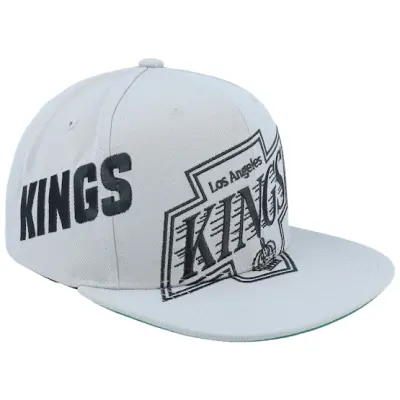 Mitchell&Ness - NHL Grå snapback Keps - Los Angeles Kings Big Time Vintage Grey Snapback @ Hatstore