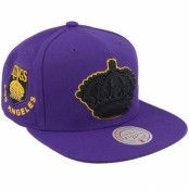 Mitchell&Ness - NHL Grön snapback Keps - Los Angeles Kings Logo Eclipse Cap Vintage Purple Snapback @ Hatstore