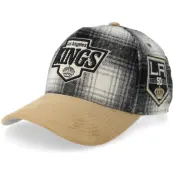 Mitchell&Ness - NHL Svart adjustable Keps - Los Angeles Kings Plaid Out Pro Black A-frame Adjustable @ Hatstore