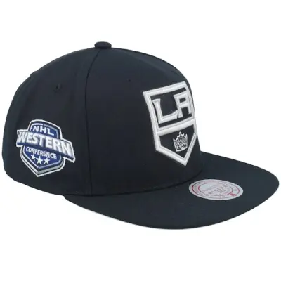 Mitchell&Ness - NHL Svart snapback Keps - Los Angeles Kings Conference Patch Black Snapback @ Hatstore