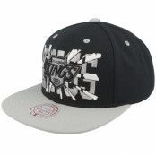 Mitchell&Ness - NHL Svart snapback Keps - Los Angeles Kings Shattered Vintage Black/Grey Snapback @ Hatstore