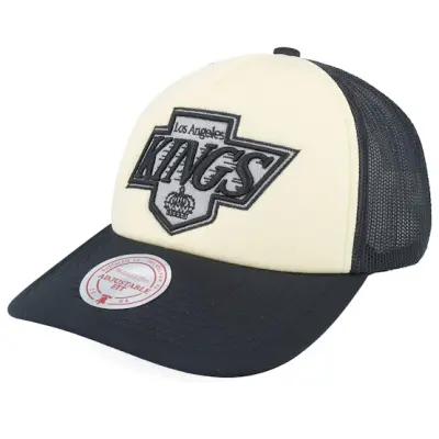 Mitchell&Ness - NHL Svart trucker Keps - Los AngelesKings Vintage Block Vintage Cream/Black Trucker @ Hatstore