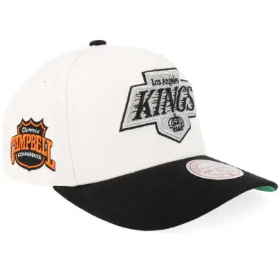 Mitchell&Ness - NHL Vit adjustable Keps - Los Angeles Kings Nostalgic Pro Crown White/Black A-Frame Adjustable @ Hatstore