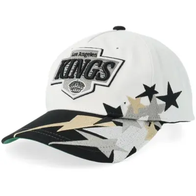 Mitchell&Ness - NHL Vit adjustable Keps - Los Angeles Kings Shooting Stars Deadstock White/Black A-Frame Adjustable @ Hatstore