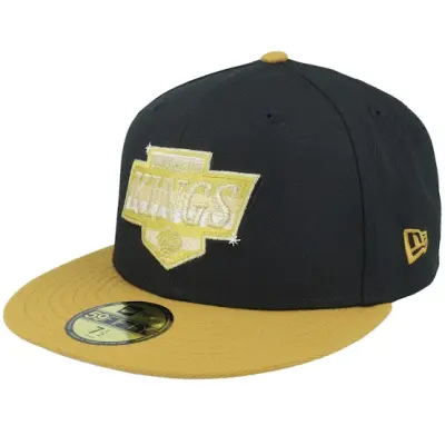 New Era - NHL Svart fitted Keps - Los Angeles Kings 59FIFTY Day Black/Gold Yellow Fitted @ Hatstore